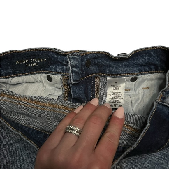 Aeropostale Aero Cheeky Short Blue Distressed Jean - Picture 3 of 5